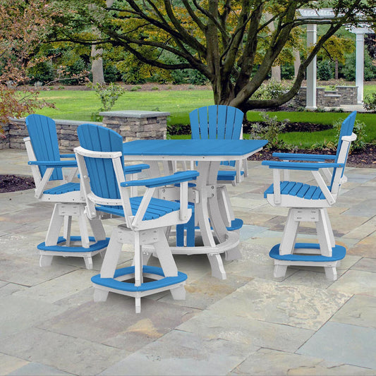 Hawaiian Sea Sqaure Table & Swivel Chairs - OUT OF STOCK UNTIL 07/08/2026