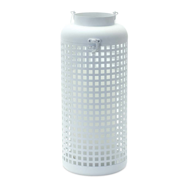 White Lattice Candle Holder