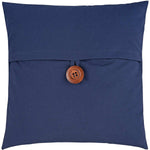 Navy Button Pillow
