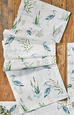 Seaside Heron Table Runner - 54 Inch
