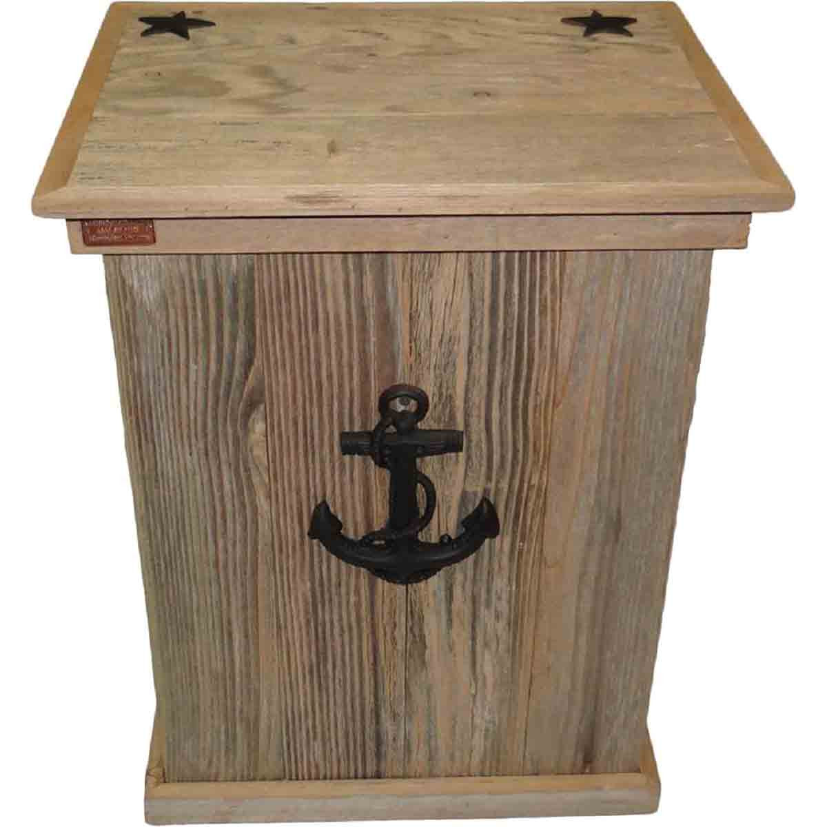 Padre Single Trash Can with Anchor