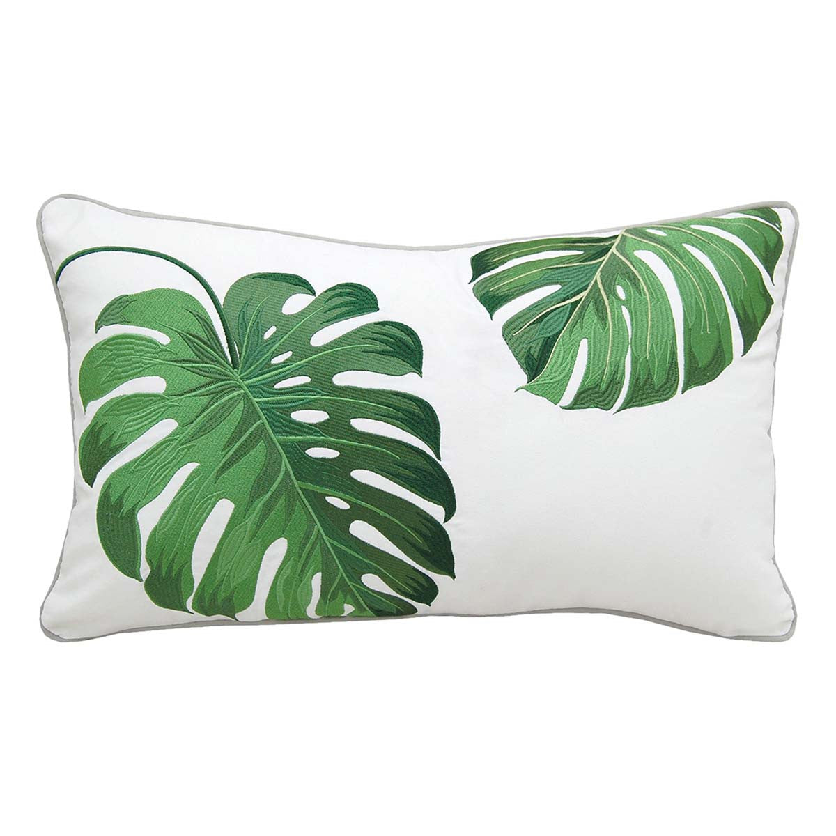 Emerald Monstera Rectangular Indoor/Outdoor Pillow