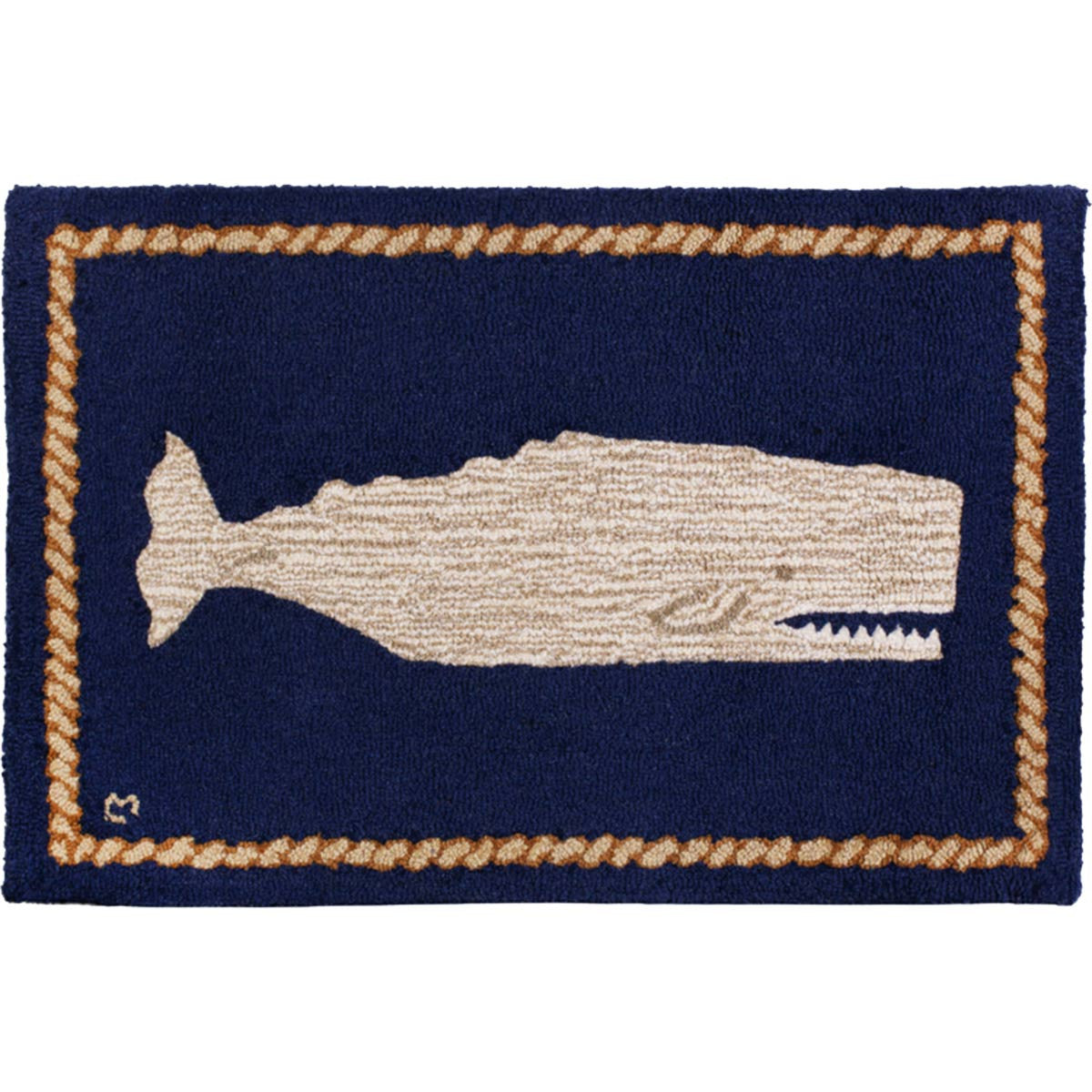 Great Whale Hooked Wool Rug - OUT OF STOCK UNTIL 11/04/2026