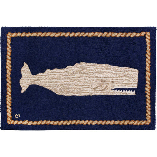 Great Whale Hooked Wool Rug - OUT OF STOCK UNTIL 11/04/2026