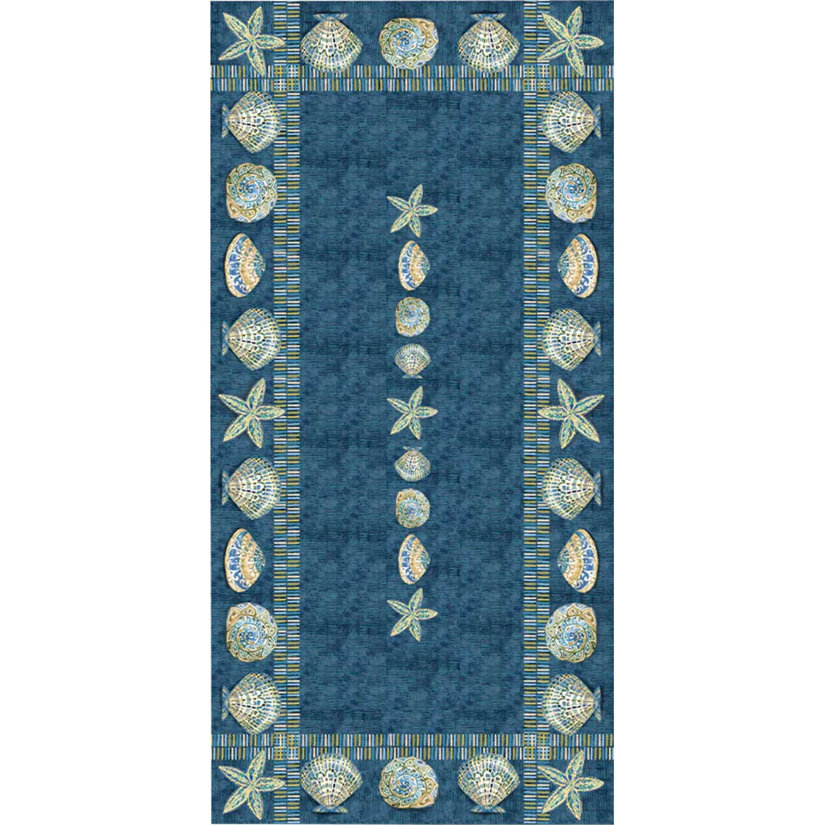 Seashell Style Tablecloth - 144 Inch - OUT OF STOCK UNTIL 10/09/2026