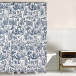 Indigo Coral Shower Curtain