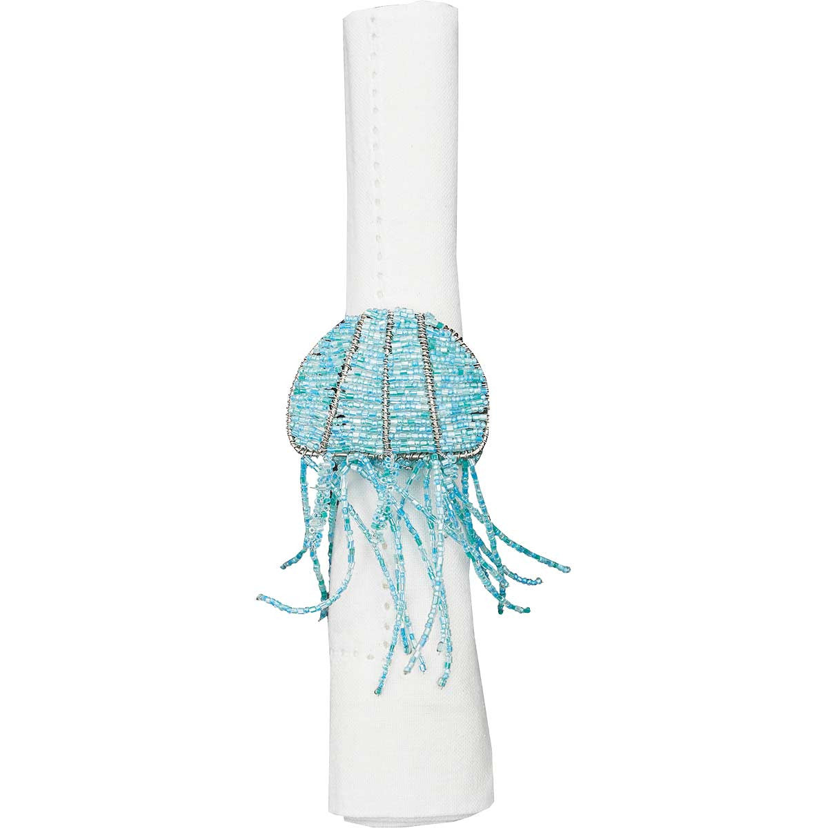 Beaded Jellyfish Napkin Rings - Set of 6
