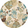 Havana Ivory and Blue Oasis Rug - 8 Ft Round - OUT OF STOCK UNTIL 09/30/2026