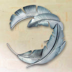 Banana Leaf Wall Art - Silver