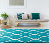 Turquoise Net Rug - 3 x 4