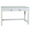 Ivory gray Raffia Glass Top Desk