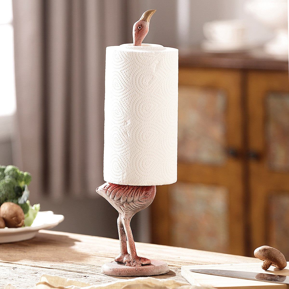 Tropical Flamingo Paper Towel Holder - OUT OF STOCK