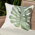 Emerald Monstera Square Indoor/Outdoor Pillow