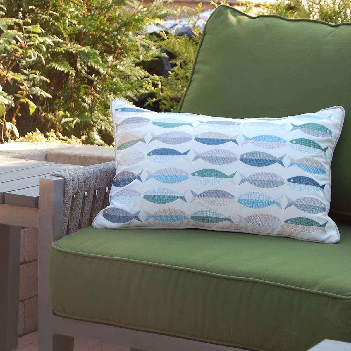 Global Fish Rectangular Indoor/Outdoor Pillow