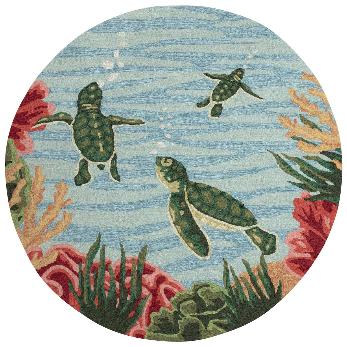 Turtle Trail Floor Mat - 5 Ft. Round