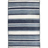 Carlsbad Navy Stripes Indoor/Outdoor Rug - 2 x 3