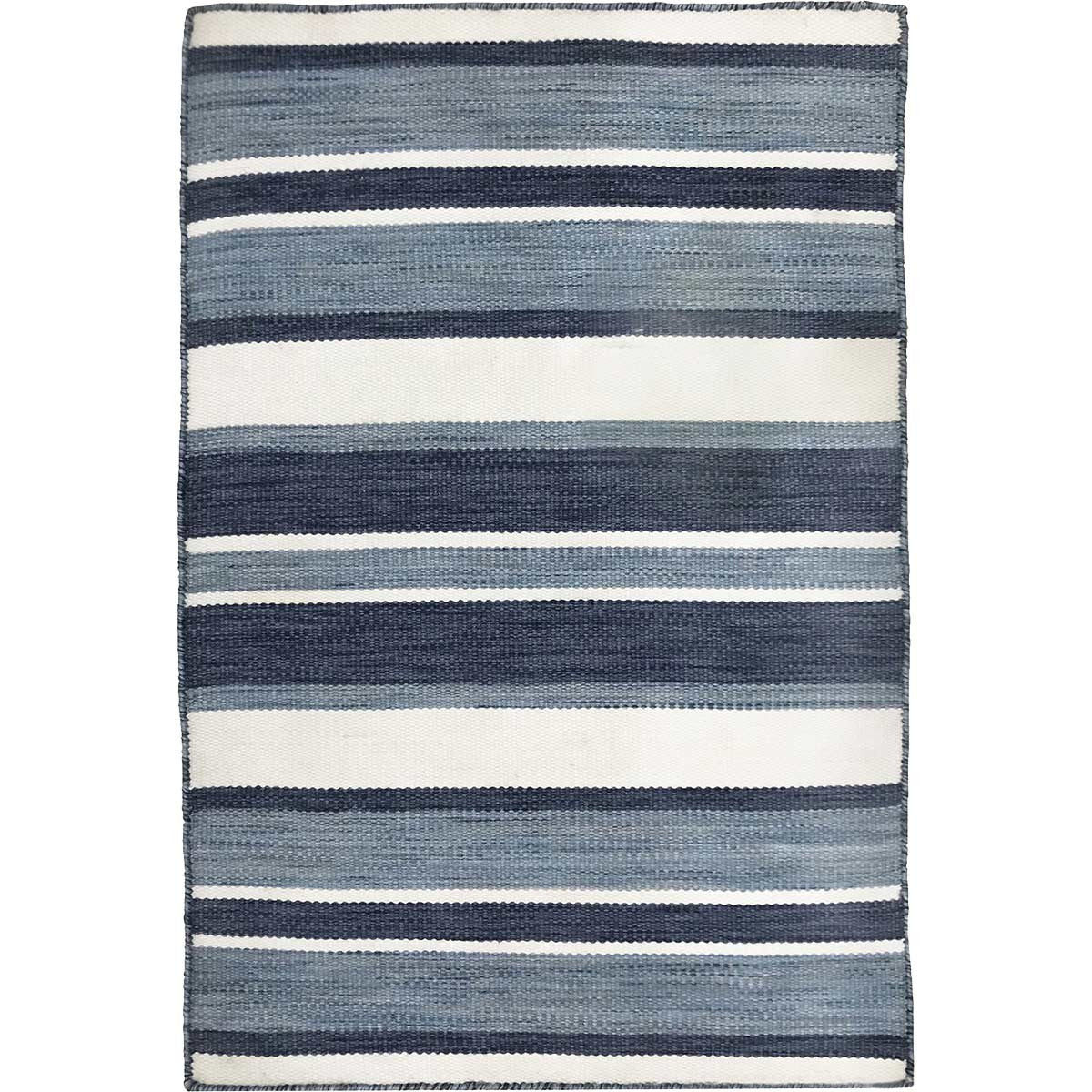 Carlsbad Navy Stripes Indoor/Outdoor Rug - 2 x 3