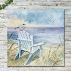 Beachside Chair & Birds Outdoor Wall Art