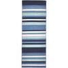 Carlsbad Aqua Stripes Indoor/Outdoor Rug - 2 x 8
