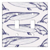 Majestic Blue Whale Double Switch Plate