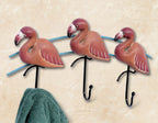 Three Flamingos Triple Wall Hooks - SALE