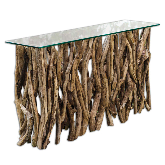 Teak Wood Console Table