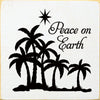 Palm Tree Peace Wood Sign