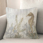 Serene Seahorse Pillow