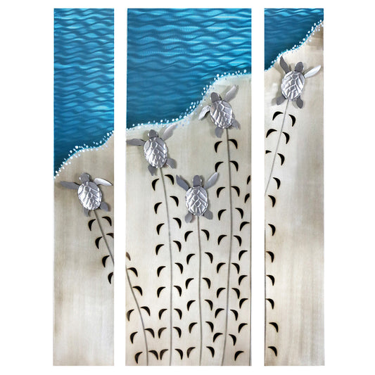 Turtle Tracks Metal Wall Art