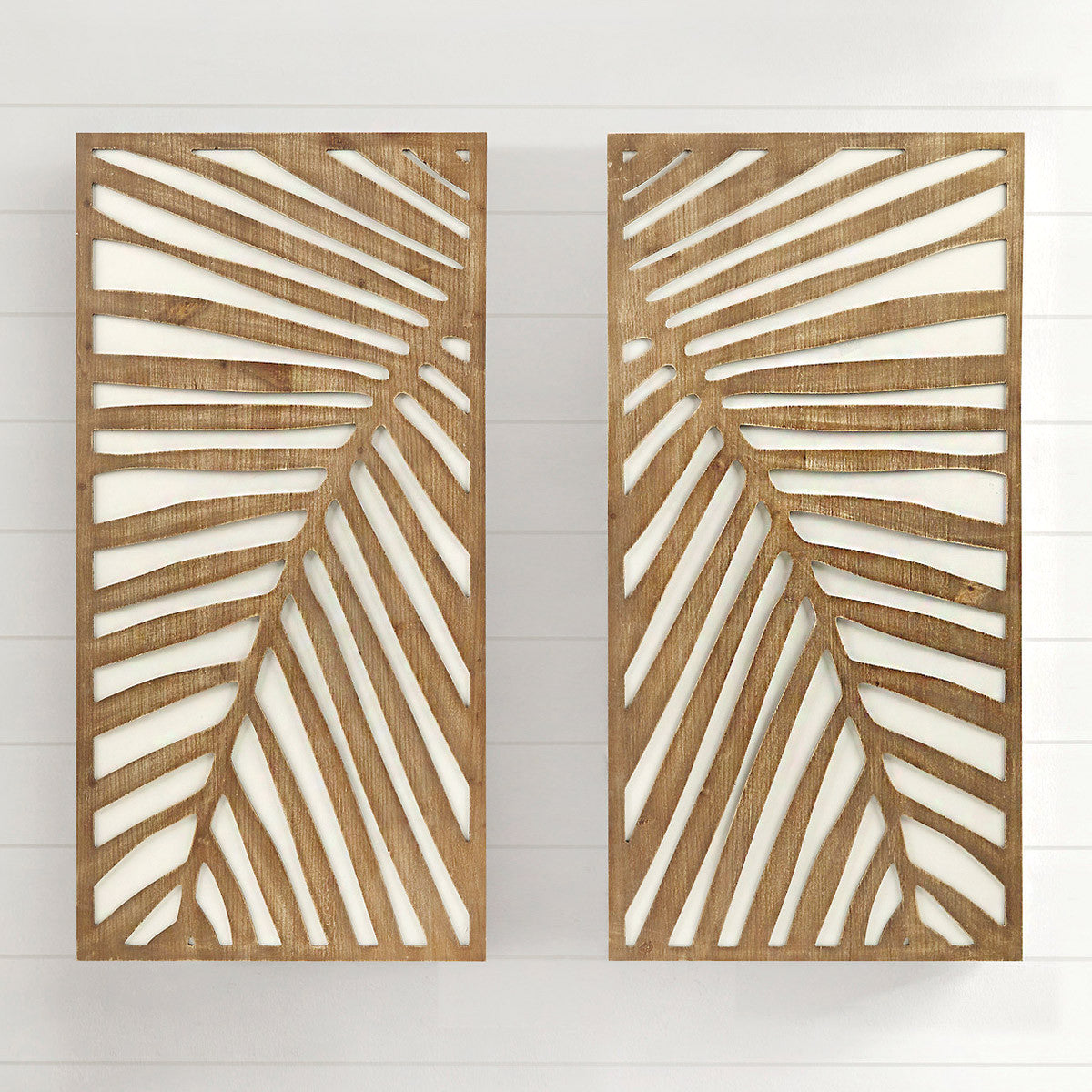 Palm Breeze Wood Wall Art - Set of 2