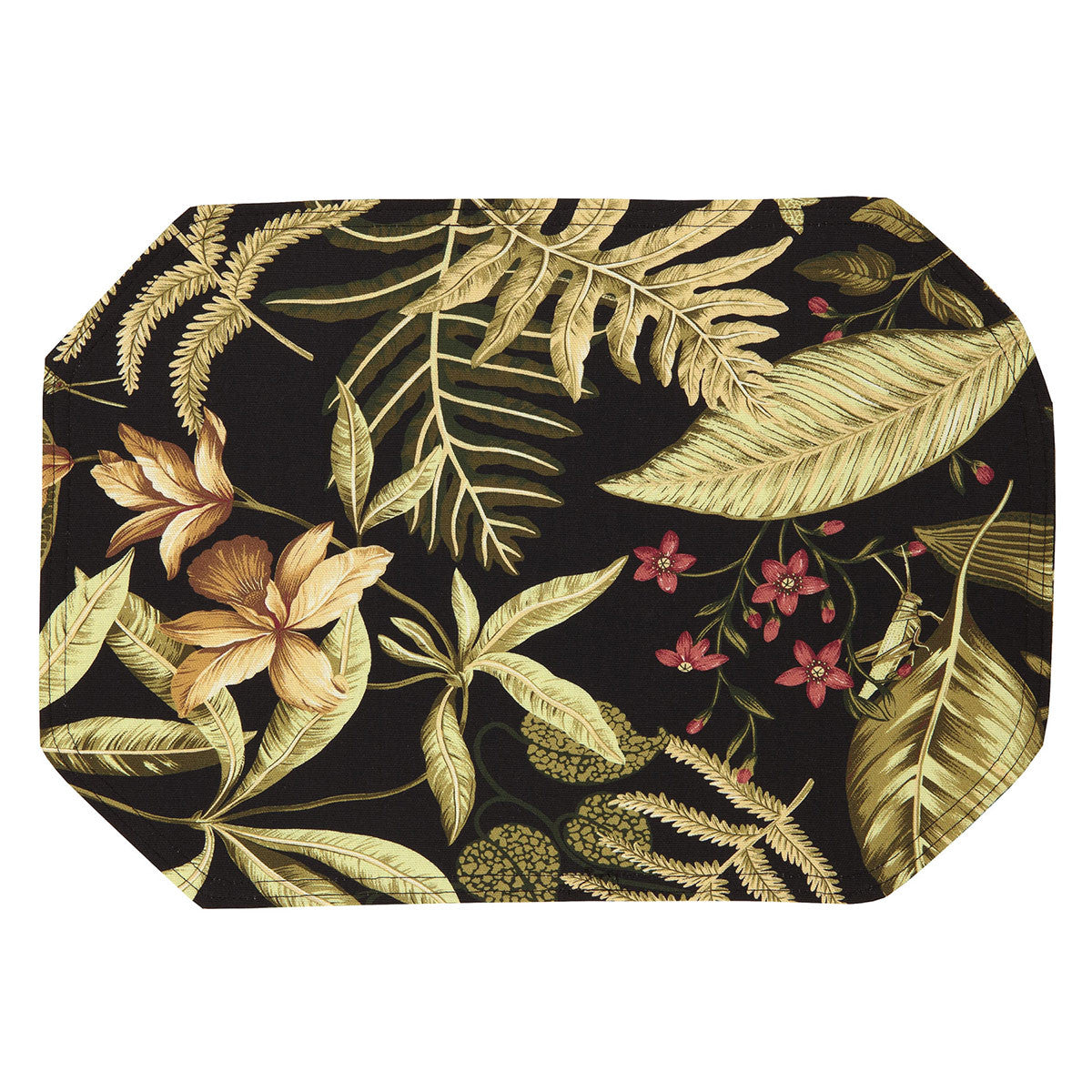 Tropical Noir Floral Placemats - Set of 4