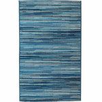 Pacific Stripes Blue Indoor/Outdoor Rug - 3 x 5