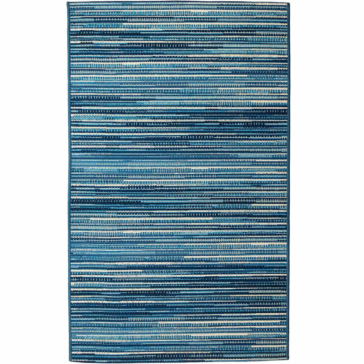 Pacific Stripes Blue Indoor/Outdoor Rug - 3 x 5
