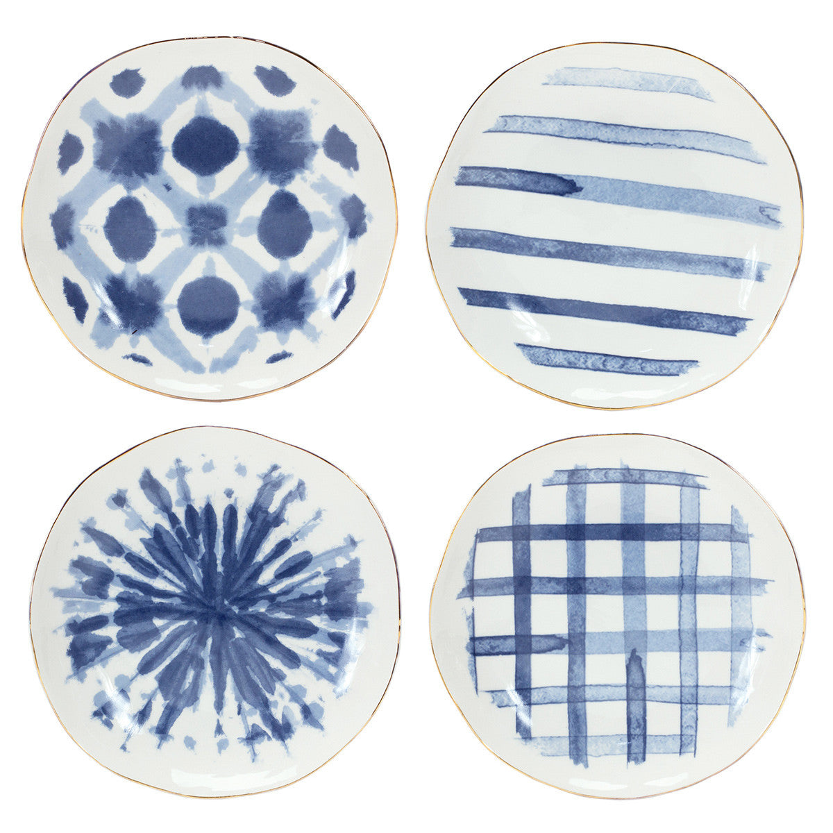 Groovy Seas Ceramic Plates - Set of 4
