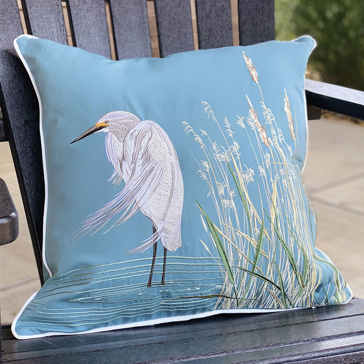 Marsh Egret Indoor/Outdoor Pillow
