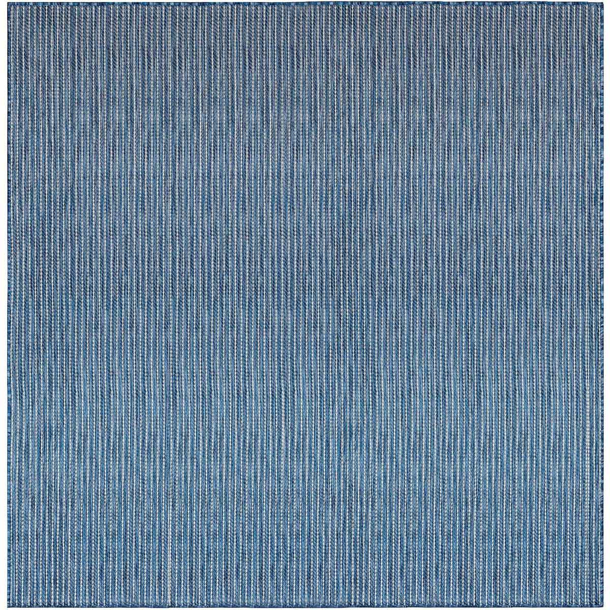 Ocean Surf Navy Indoor/Outdoor Rug - 8 Ft. Square