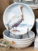 Seaside Birds Ceramic Soup Bowls - Set of 4