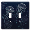 Moon Jellyfish Double Switch Plate