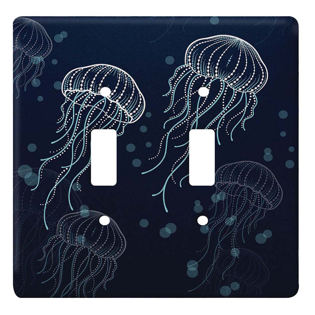 Moon Jellyfish Double Switch Plate