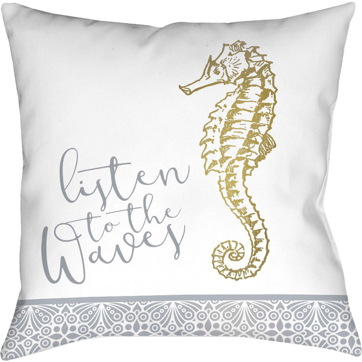 Seahorse Depths Outdoor Pillow