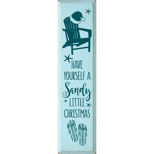Sandy Christmas Wood Sign