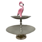 Flamingo Luau Tiered Serving Stand