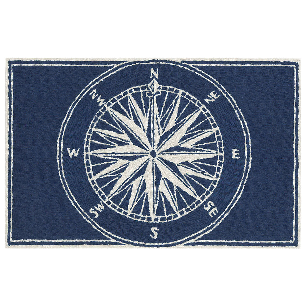Frontporch Compass Navy Rug - 2 x 3 - OUT OF STOCK UNTIL 10/20/2026