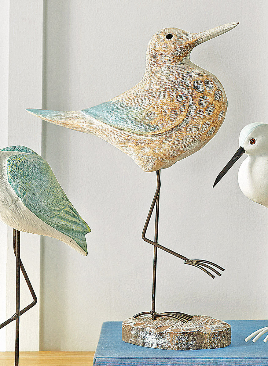 Coastal Seagull Wood Figurine