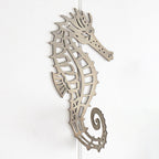 Silver Seahorse Double Towel Hook