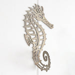 Silver Seahorse Double Towel Hook