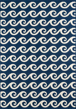 Sea Serenity Navy Indoor/Outdoor Rug - 2 x 4