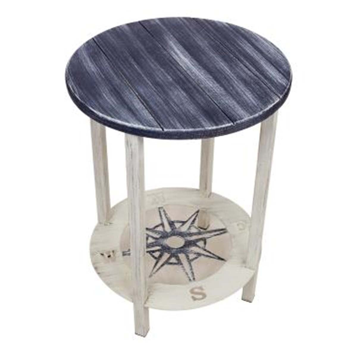 Seafarer's Compass Round End Table