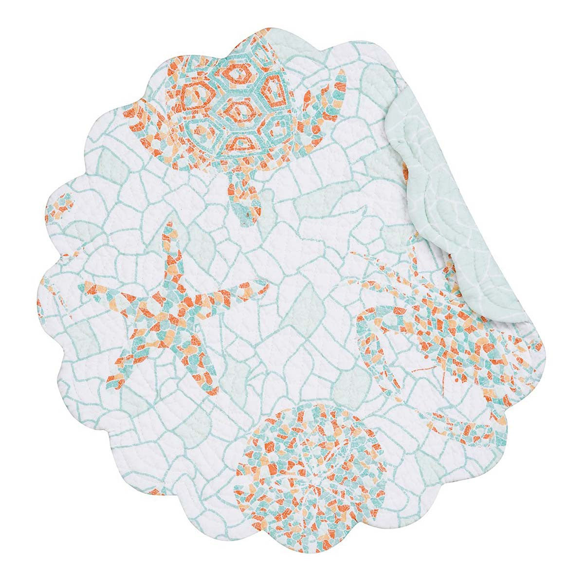 Mosaic Sea Life Round Placemats - Set of 6