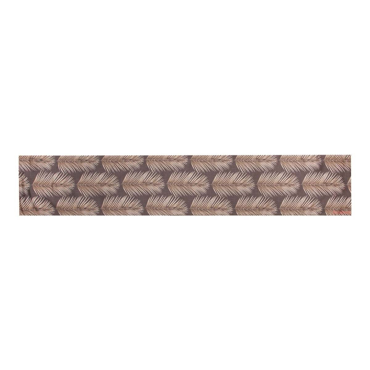 Tropical Elegance Table Runner - Brown